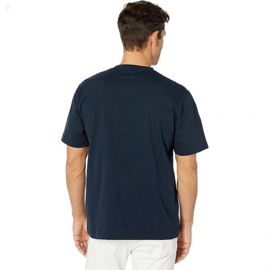 L.L.Bean Carefree Unshrinkable T-Shirt without Pocket Short Sleeve Navy Blue ID-alVsC1AO