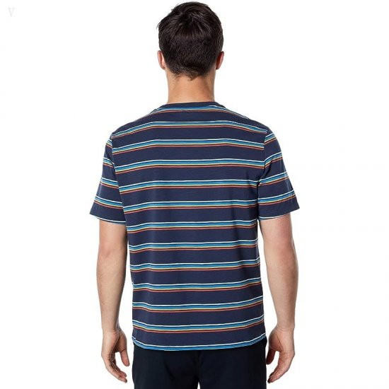 L.L.Bean Explorer Slub Tee Short Sleeve Stripe Carbon Navy Stripe ID-tQInkvBQ