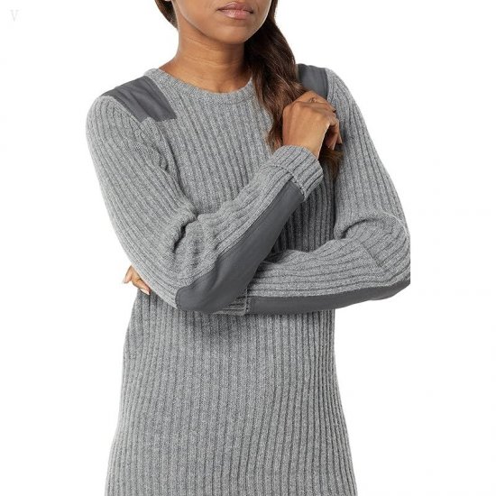 L.L.Bean Commando Crew Neck Sweater Gray Heather ID-q6vZlLlK