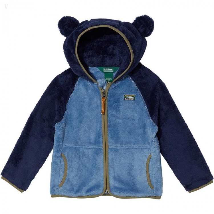 L.L.Bean Hi-Pile Fleece Color-Block Jacket (Toddler) Bright Navy/Soft Blue ID-wiNzWVxo - Click Image to Close