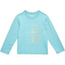 L.L.Bean Graphic Tee Glow in the Dark Long Sleeve (Big Kids) Sea Blue Logo ID-2a5Blp0z