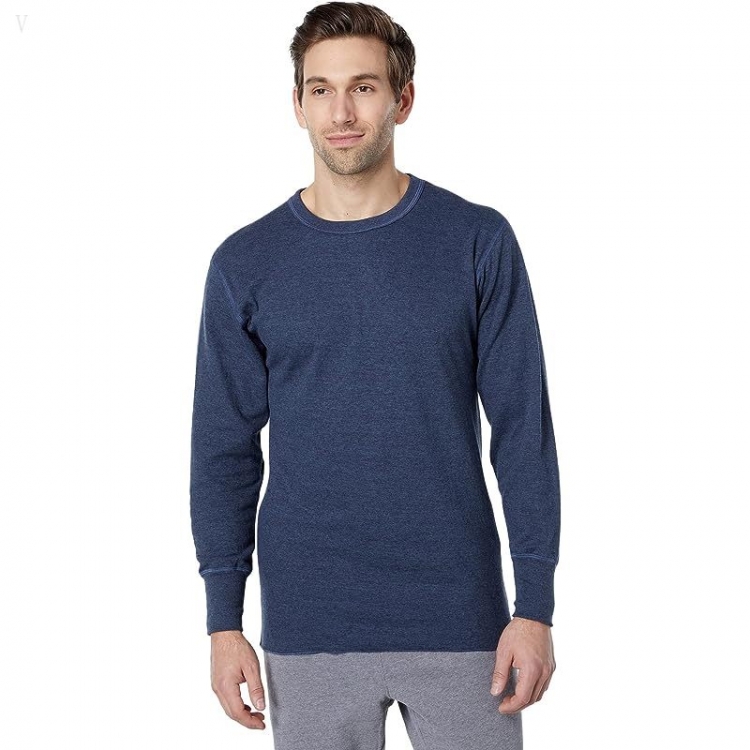 L.L.Bean Double Layer Thermal Crew Neck Dark Indigo ID-y6FIPxdb - Click Image to Close