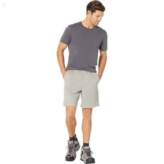 L.L.Bean Lakewashed Stretch Pull-On Khaki Shorts Mineral Gray ID-Ea6QK37s