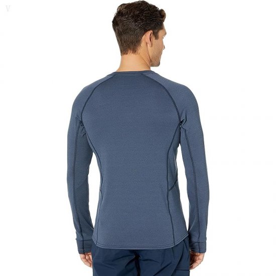 L.L.Bean Midweight Base Layer Crew Long Sleeve Carbon Navy ID-EFbbX9Qi