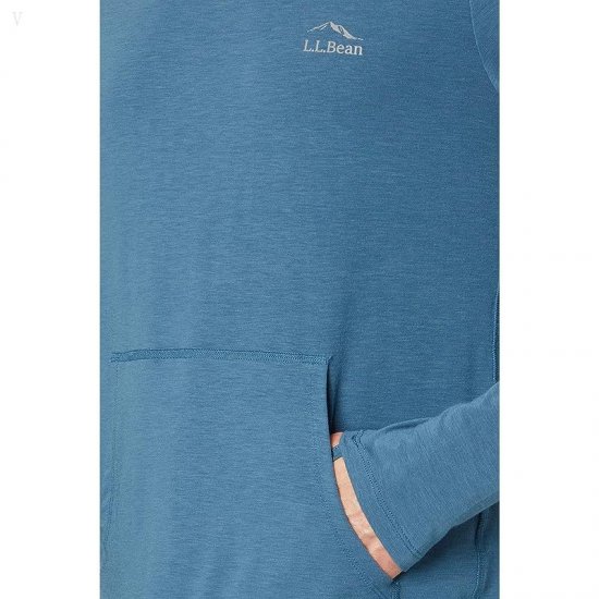 L.L.Bean Tropicwear Comfort Crew Long Sleeve Regular Dusk Blue ID-FHLIfP7g