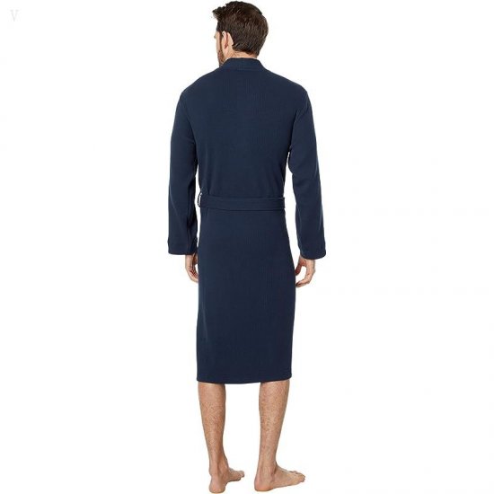 L.L.Bean Comfort Waffle Robe Regular Navy ID-vYrvmB0F