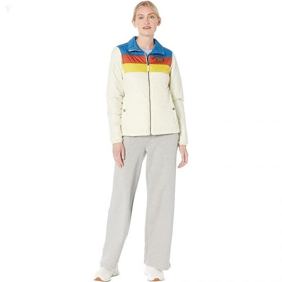 L.L.Bean Mountain Classic Puffer Jacket Color-Block Marine Blue/Natural ID-ZA3vCMsf