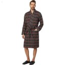 L.L.Bean Scotch Plaid Flannel Robe Regular Grey Stewart ID-DAY2OAHe