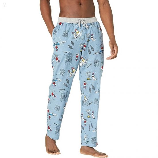 L.L.Bean Camp Pajamas Set Regular Light Gray Heather ID-49827k1Q