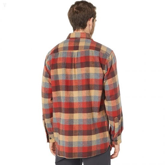 L.L.Bean Chamois Shirt Plaid Regular Apple Cinnamon ID-ekM8Ky4s