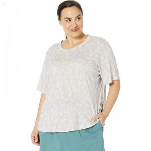 L.L.Bean Plus Size Restore Sleep Top Print Lilac Mist Print ID-tDEwVRQl