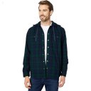 L.L.Bean Scotch Plaid Hooded Shirt Slightly Fitted Regular Black Watch ID-vKojohjR