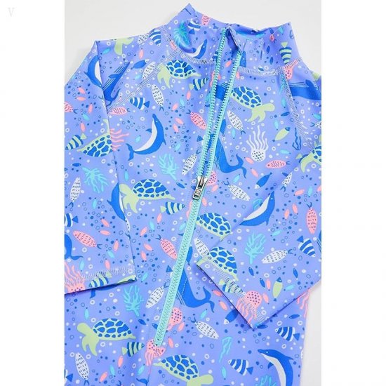 L.L.Bean Sun-and-Surf Bodysuit Print (Toddler) Malibu Blue Sea Creatures ID-I8atxdXS
