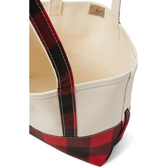 L.L.Bean High Bottom Tote Medium Mountain Red Buffalo Check ID-8aoAYHtC