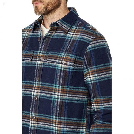 L.L.Bean Signature Chamois Print Navy Plaid ID-mkD2XHT6