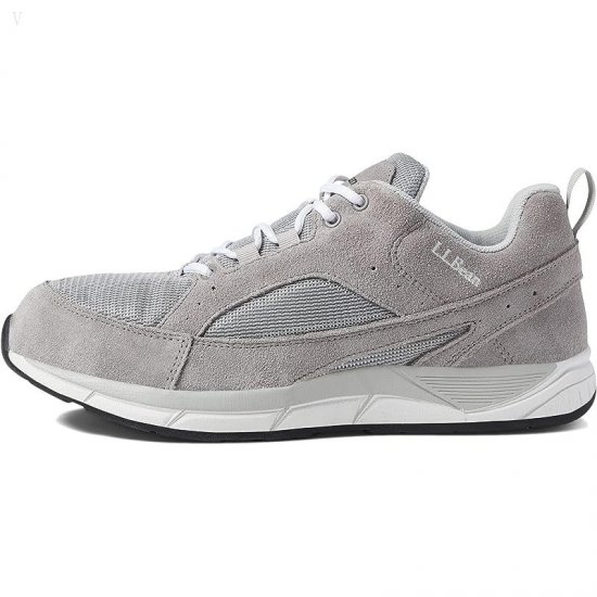 L.L.Bean Bean\'s Comfort Fitness Walker Suede Mesh Frost Gray ID-7R3kbuns