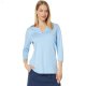 L.L.Bean Pima Tops Split-Neck Tunic 3/4 Sleeve Lake ID-Z265CxwM L.L.Bean Pima Tops Split-Neck Tunic 3/4 Sleeve Lake ID-Z265CxwM