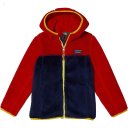 L.L.Bean Hi-Pile Fleece Color-Block (Little Kids) Dark Red/Bright Navy ID-SDaqZJJs
