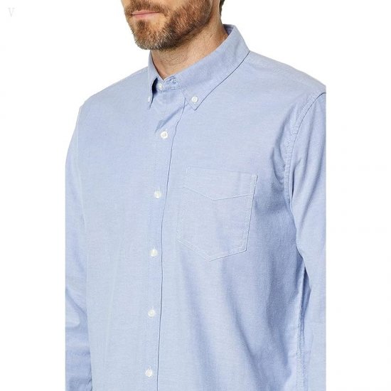 L.L.Bean Comfort Stretch Oxford Long Sleeve Traditional Fit Light Cobalt ID-ePABaCDv