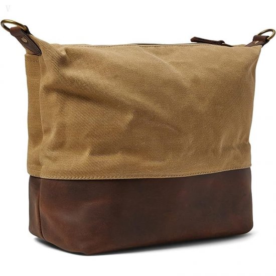L.L.Bean Waxed Canvas Crossbody Dark Khaki ID-p80NQqJ5