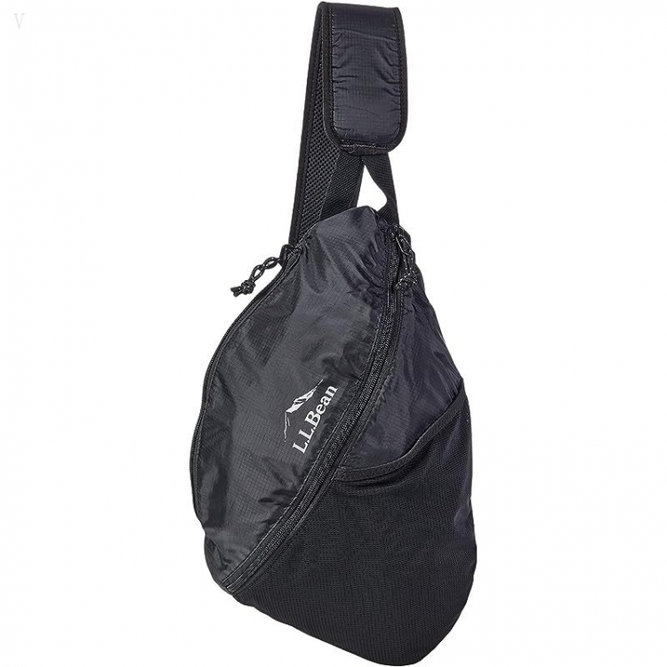 L.L.Bean Stowaway Sling Pack Black ID-95i8nfoH - Click Image to Close