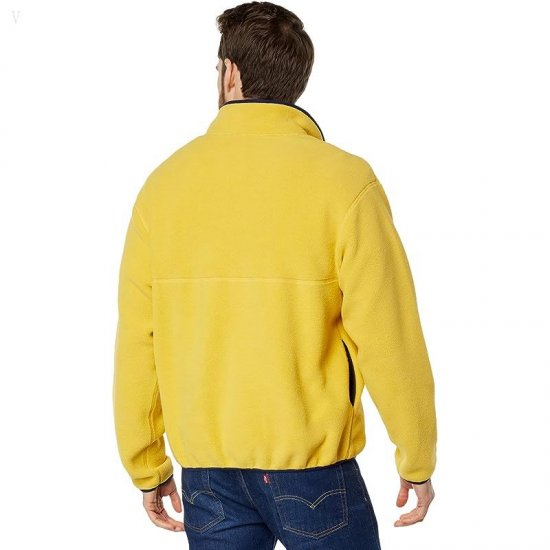 L.L.Bean Bean\'s Classic Snap Fleece Pullover Print Adults Field Gold ID-2vzQQuAY