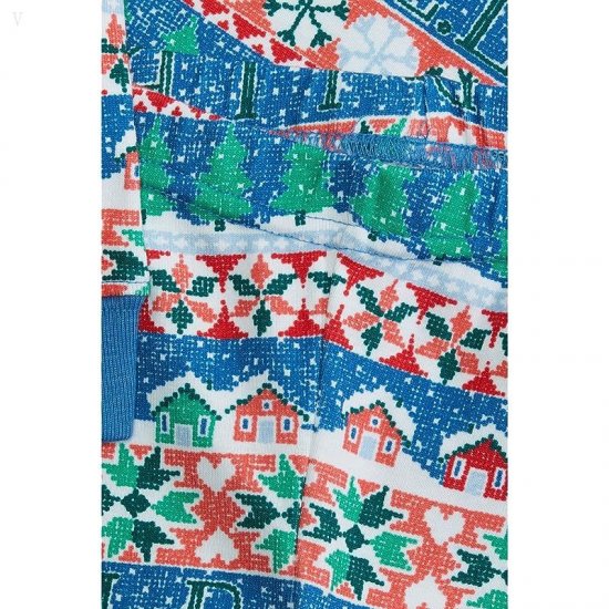 L.L.Bean Organic Cotton Fitted Pajamas (Big Kids) Marine Blue Fair Isle ID-JG9aF05J