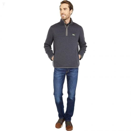 L.L.Bean Sweater Fleece Pullover Charcoal Gray Heather ID-B7VxUzQc