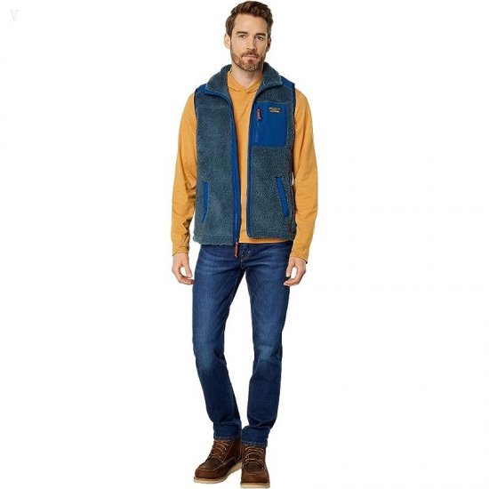 L.L.Bean Bean\'s Sherpa Vest Regular Storm Blue ID-hhsN8WGs