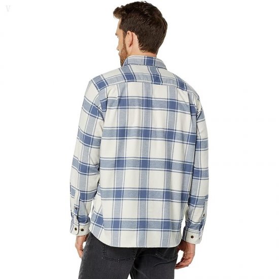 L.L.Bean BeanFlex All Season Flannel Shirt Long Sleeve Traditional Fit Vintage Indigo ID-DZc3670Q