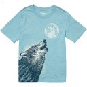 L.L.Bean Graphic Tee Glow in the Dark (Big Kids) Silver Blue Wolf ID-G7a1JK20