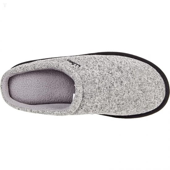 L.L.Bean Sweater Fleece Slipper Scuff Gray Heather ID-ZEYd8rOx