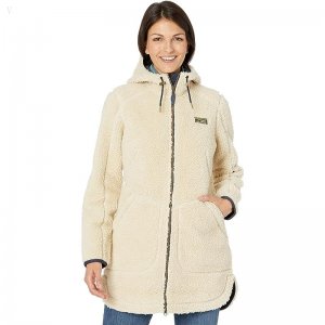 L.L.Bean Mountain Pile Fleece Coat Natural ID-w8XCRY57