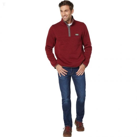 L.L.Bean Sweater Fleece Pullover Mountain Red ID-o1SGiWD4