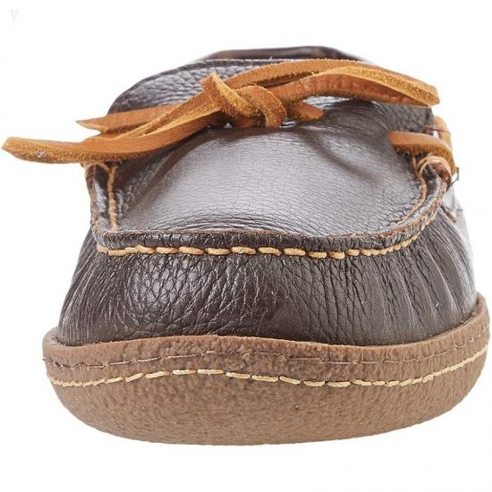 L.L.Bean Hand Sewn Slippers Flannel-Lined Brown ID-jYvSNsLH
