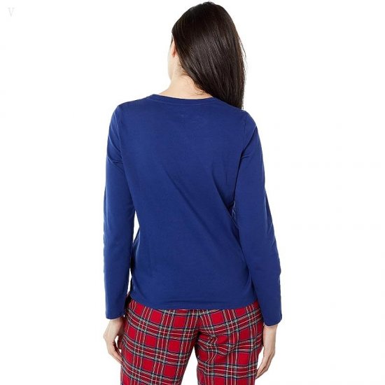 L.L.Bean Camp Pajama Set Deep Marine Blue ID-i44mOk5g