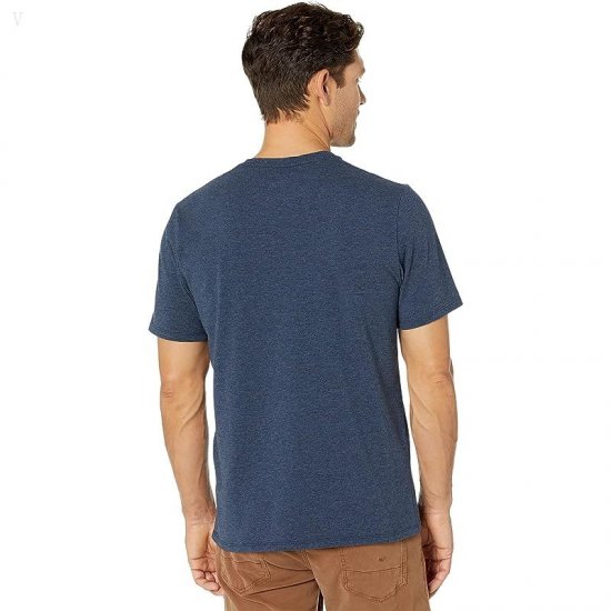 L.L.Bean Comfort Stretch Pima Short Sleeve Tee Shirt Dark Indigo Heather ID-7UU72Nfo