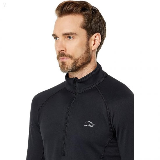 L.L.Bean Heavyweight Base Layer 1/4 Zip Black ID-UkfVFvlv