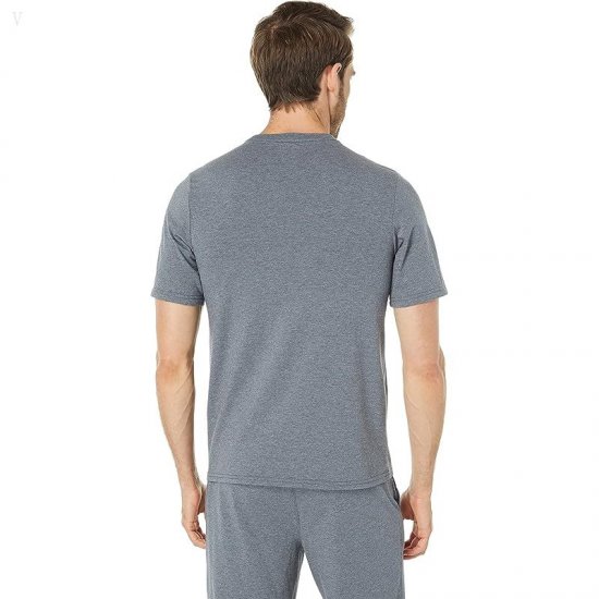 L.L.Bean Wicked Soft Knit Pajamas Short Sleeve Regular Gray Heather ID-LrTgVBb2