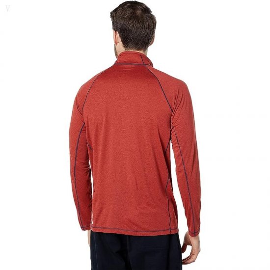 L.L.Bean Quick Dry Trail Tee 1/4 Zip Red Ochre ID-t6Fri1eo