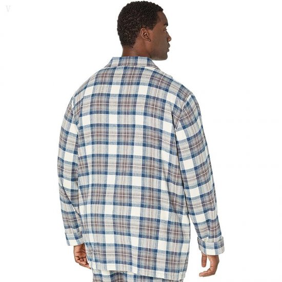 L.L.Bean Scotch Plaid Flannel Pajamas Tall Indigo Tartan ID-dPrYeTHv