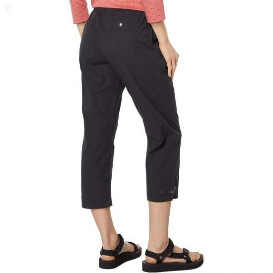 L.L.Bean Ripstop Pull-On Capri Pants Black ID-IRvWx9az