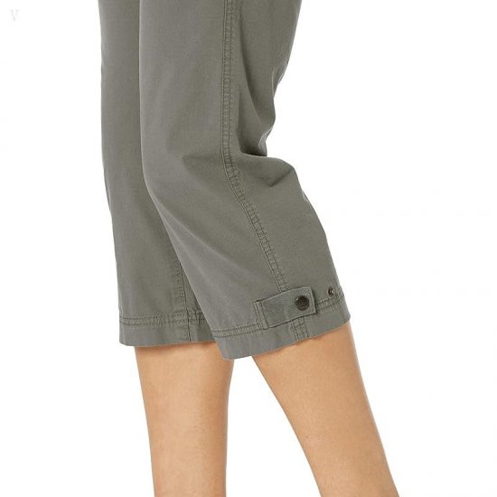 L.L.Bean Ripstop Pull-On Capri Pants Dark Taupe ID-m9hiFhG5