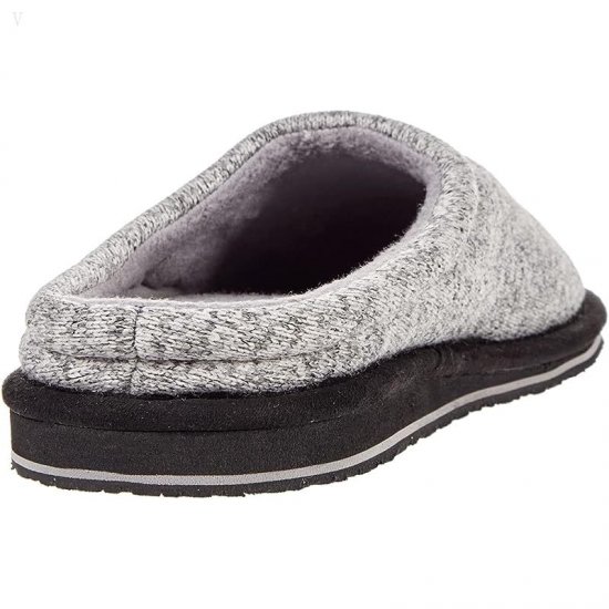 L.L.Bean Sweater Fleece Slipper Scuff Gray Heather ID-ZEYd8rOx