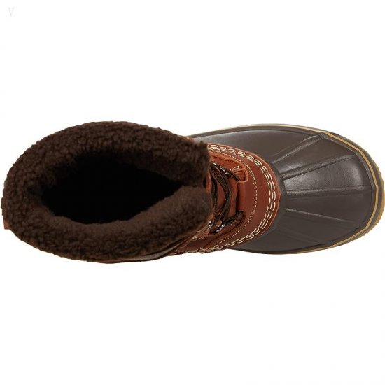 L.L.Bean Snow Boot Tumbled Leather Lace-Up Maple ID-kKLBbtvs