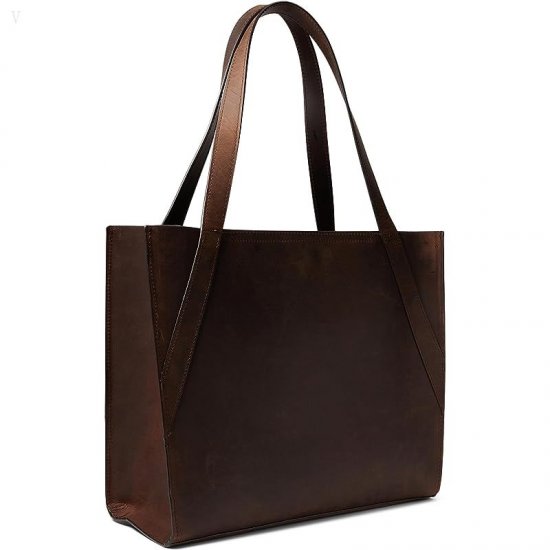 L.L.Bean Stonington Full Grain Leather Tote Bag Dark Barley ID-tPXXTzKn