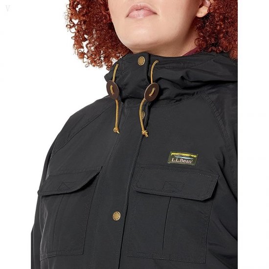 L.L.Bean Plus Size Mountain Classic Water Resistant Jacket Black ID-Gs4BE5co