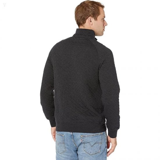 L.L.Bean Quilted Sweatshirt Dark Charcoal Heather ID-pArtKUlt