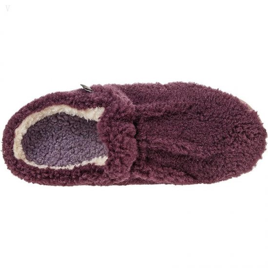 L.L.Bean Cozy Slipper Slide Pile Fleece Dark Plum/Vintage Lavender ID-VSAbuFuj