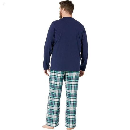 L.L.Bean Camp Pajamas Set Tall Bright Navy ID-l09kN9dE